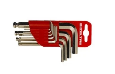 İzeltaş 4905007108 Yuvarlak Başlı Allen Anahtar Takımı 8 Parça - Resim 2