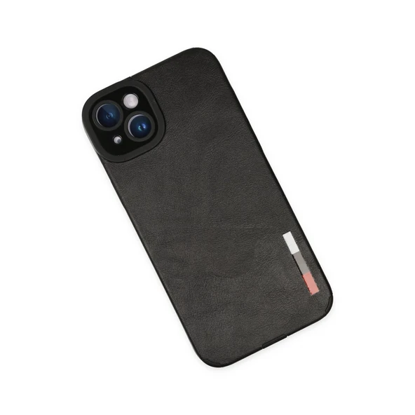 İphone 14 Plus Kılıf Loop Deri Silikon - Siyah - Resim 3