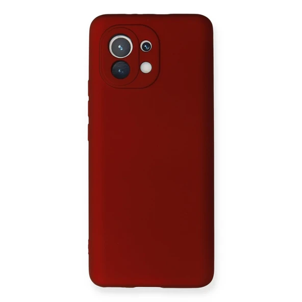 Xiaomi Mi 11 Kılıf First Silikon - Bordo ürün görseli 1