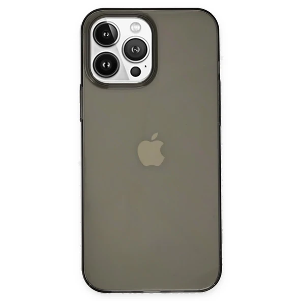 İphone 14 Pro Kılıf Pc Sert Şeffaf Kapak - Siyah ürün görseli 1