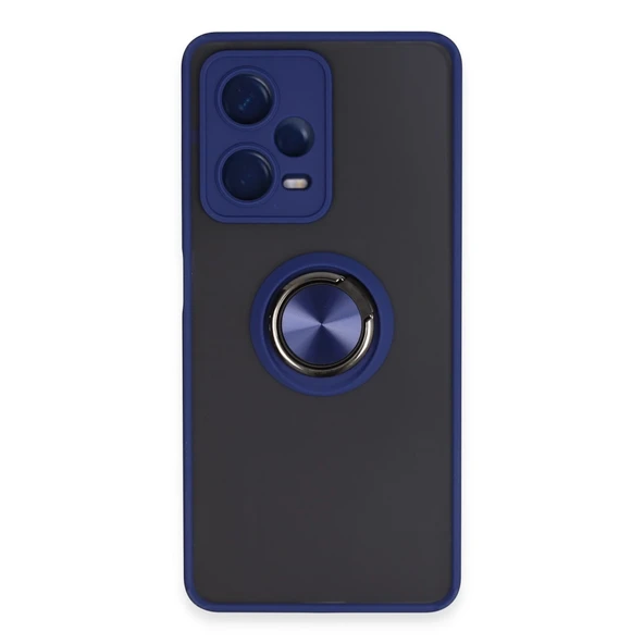 Xiaomi Redmi Note 12 Pro 5g Kılıf Montreal Yüzüklü Silikon Kapak - Lacivert ürün görseli 1