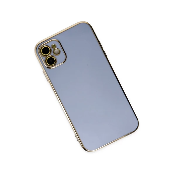 İphone 12 Kılıf Volet Silikon - Mavi - Resim 3