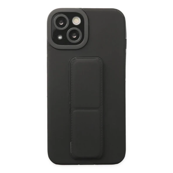 İphone 14 Plus Kılıf Mega Standlı Silikon - Siyah ürün görseli 1