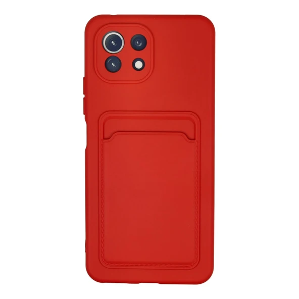 Xiaomi Mi 11 Kılıf Kelvin Kartvizitli Silikon - Kırmızı ürün görseli 1