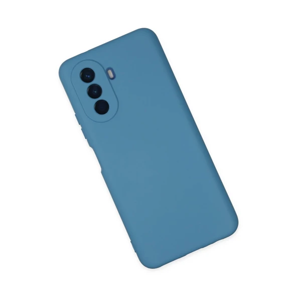 Huawei Nova Y70 Kılıf Nano İçi Kadife Silikon - Mavi - Resim 3