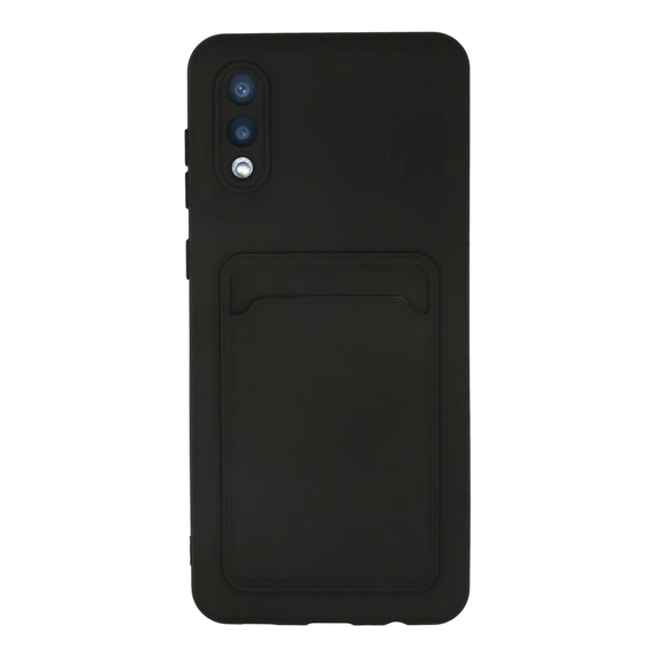Samsung Galaxy A02 Kılıf Kelvin Kartvizitli Silikon - Siyah ürün görseli 1