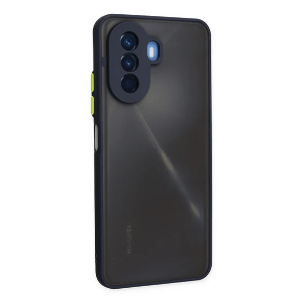 Huawei Nova Y70 Kılıf Montreal Silikon Kapak - Lacivert - Resim 2