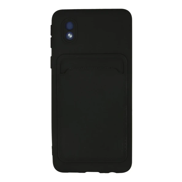 Samsung Galaxy A01 Core Kılıf Kelvin Kartvizitli Silikon - Siyah ürün görseli 1