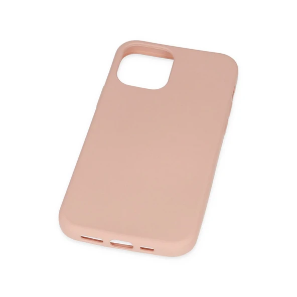 İphone 11 Pro Kılıf Nano İçi Kadife Silikon - Pudra - Resim 4