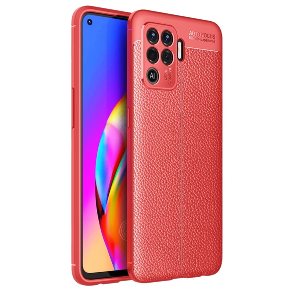 Oppo Reno 5 Lite Kılıf Auto Focus Kapak - Kırmızı ürün görseli 1