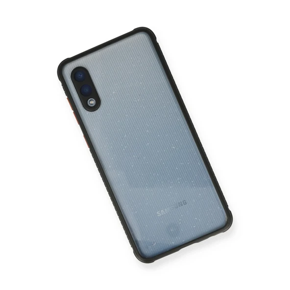 Samsung Galaxy A02 Kılıf Miami Şeffaf Silikon - Siyah - Resim 3