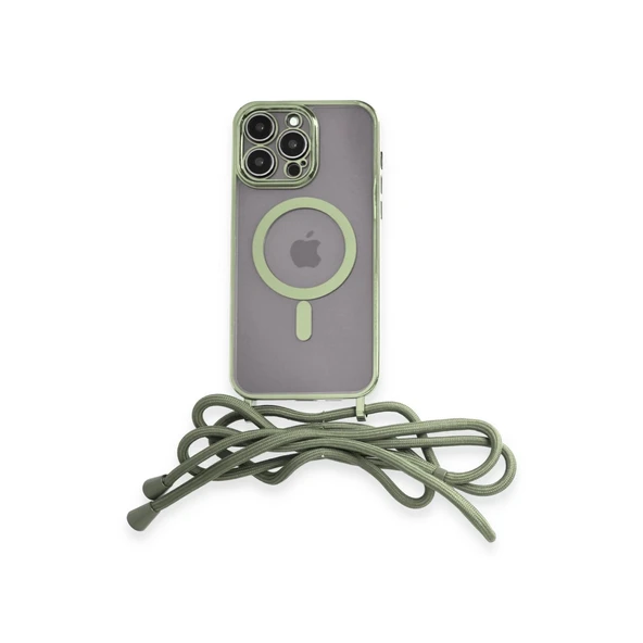 İphone 14 Pro Kılıf Divo Lazer Askılı Magsafe Kapak - Koyu Yeşil ürün görseli 1