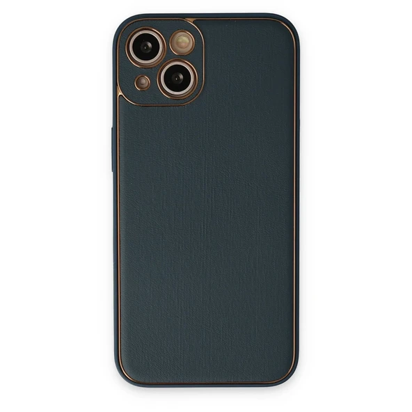 İphone 14 Plus Kılıf Coco Deri Silikon Kapak - Yeşil ürün görseli 1
