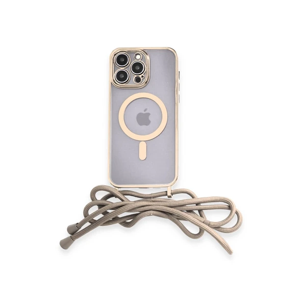 İphone 14 Pro Kılıf Divo Lazer Askılı Magsafe Kapak - Gold ürün görseli 1