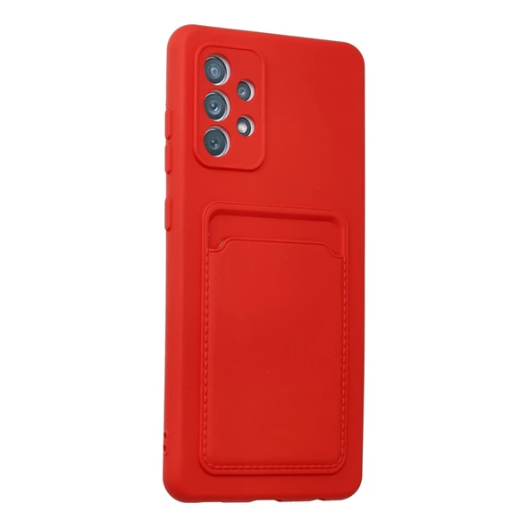 Samsung Galaxy A32 Kılıf Kelvin Kartvizitli Silikon - Kırmızı - Resim 2