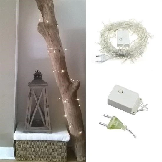 100 Ledli 8 Fonksiyonlu 10 Metre Led Aydınlatma Dekor Lambası (beyaz) - Resim 2