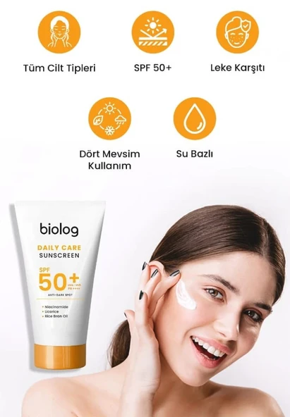 Biolog Leke Karşıtı Günlük Güneş Kremi 50 ML - Resim 3