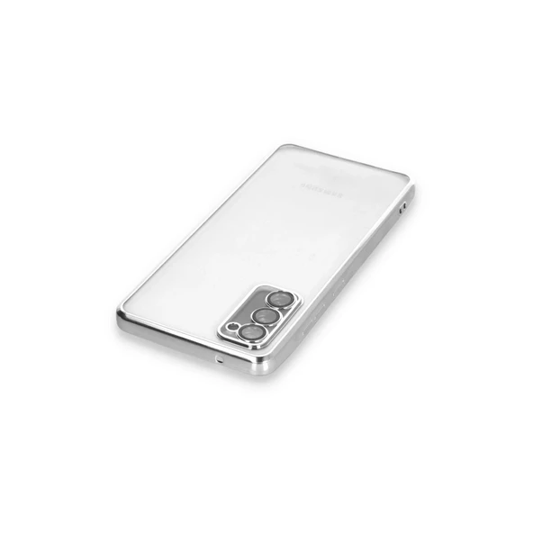 Samsung Galaxy S20 Fe Kılıf Razer Lensli Silikon - Gümüş - Resim 3