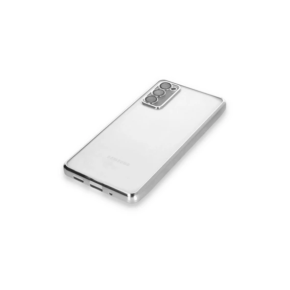 Samsung Galaxy S20 Fe Kılıf Razer Lensli Silikon - Gümüş - Resim 4