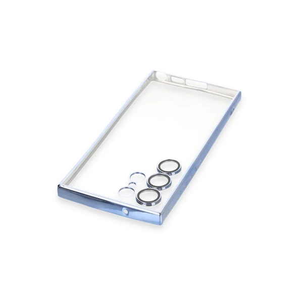 Samsung Galaxy S23 Ultra Kılıf Razer Lensli Silikon - Açık Mavi - Resim 4