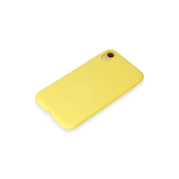 İphone Xr Kılıf First Silikon - Sarı - Resim 4