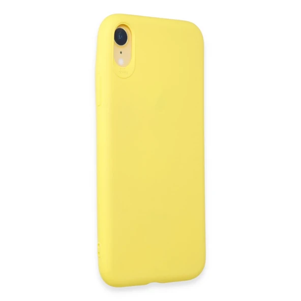 İphone Xr Kılıf First Silikon - Sarı - Resim 2