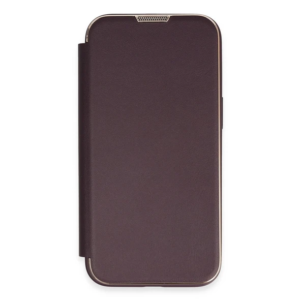 İphone 14 Pro Kılıf Dolpin Kapaklı - Derin Mor - Resim 2