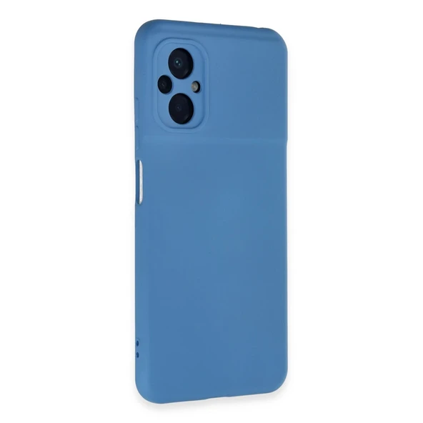 Xiaomi Poco M5 Kılıf Nano İçi Kadife Silikon - Mavi - Resim 2