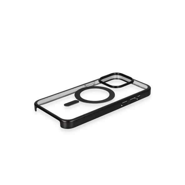 İphone 15 Pro Max Kılıf Erozi Magsafe Kapak - Siyah - Resim 4