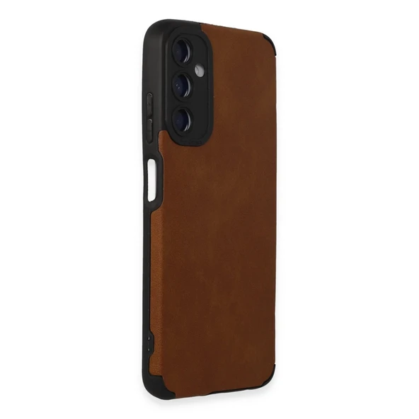 Samsung Galaxy A05s Kılıf Loop Deri Silikon - Kahverengi - Resim 2