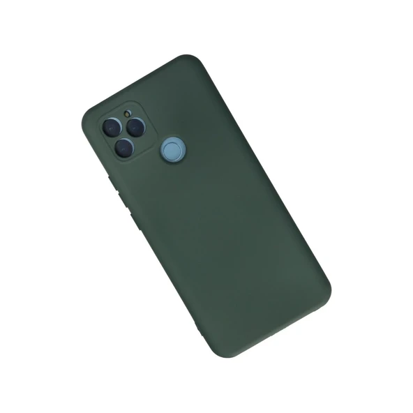 General Mobile Gm 21 Kılıf Nano İçi Kadife Silikon - Koyu Yeşil - Resim 2