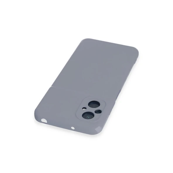 Xiaomi Poco M5 Kılıf Nano İçi Kadife Silikon - Gri - Resim 3