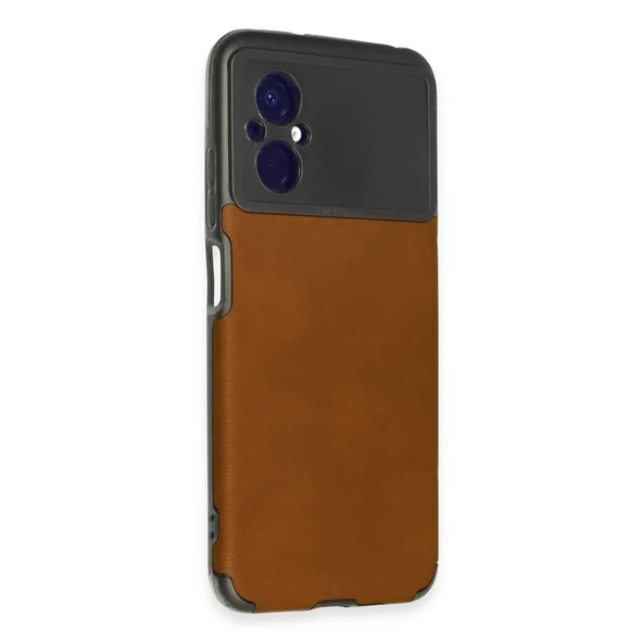 Xiaomi Poco M5 Kılıf Loop Deri Silikon - Kahverengi - Resim 2