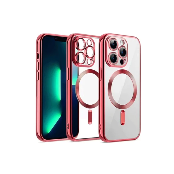 İphone 12 Pro Kılıf Kross Magneticsafe Kapak - Kırmızı ürün görseli 1