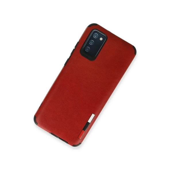 Samsung Galaxy A03s Kılıf Loop Deri Silikon - Kırmızı - Resim 2