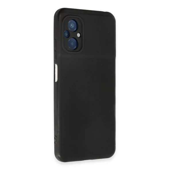 Xiaomi Poco M5 Kılıf Nano İçi Kadife Silikon - Siyah - Resim 2