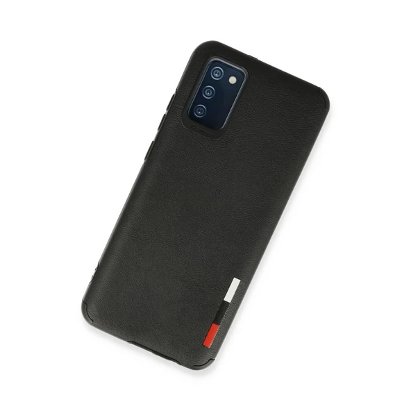 Samsung Galaxy A03s Kılıf Loop Deri Silikon - Siyah - Resim 2