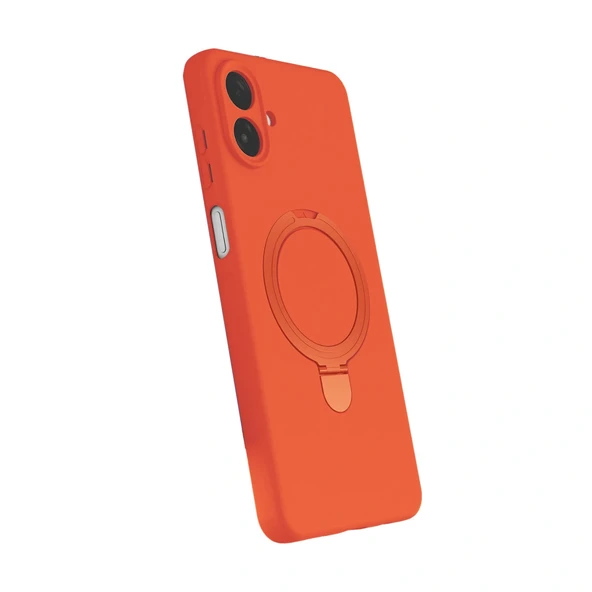 Samsung Galaxy A07 4g Regal Magsafe Standlı Kapak - Turuncu - Resim 2