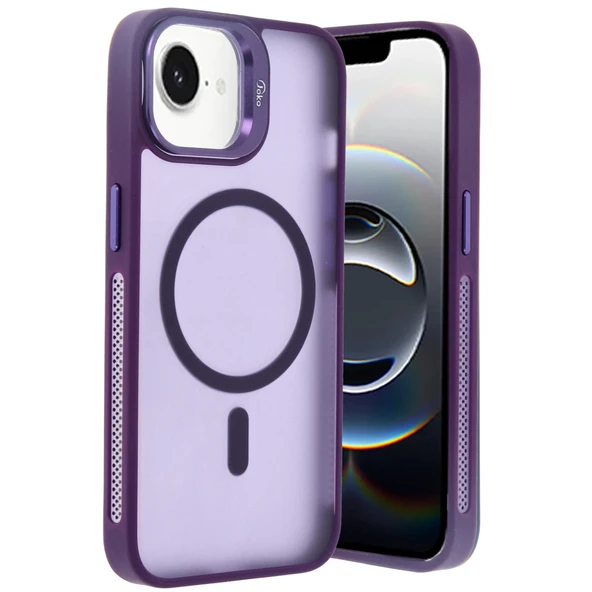 Joko İphone 16e Flet Lens Magsafe Kapak - Derin Mor ürün görseli 1