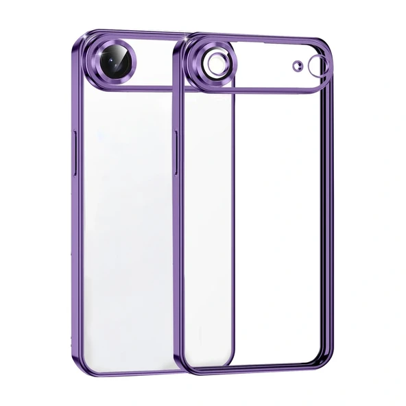 Apple İphone 17 Air Razer Lensli Silikon - Mor ürün görseli 1