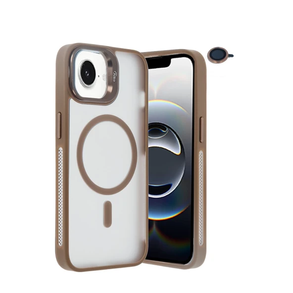 Joko İphone 16e Flet Lens Magsafe Kapak - Gold - Resim 2