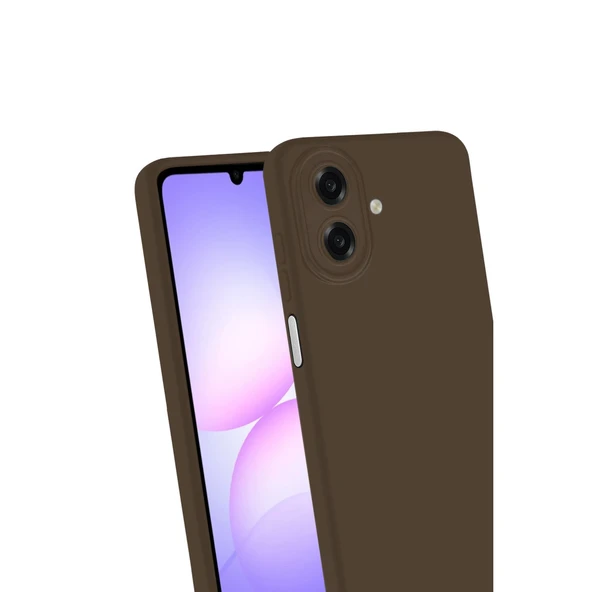 Samsung Galaxy A07 First Silikon - Kahverengi - Resim 3