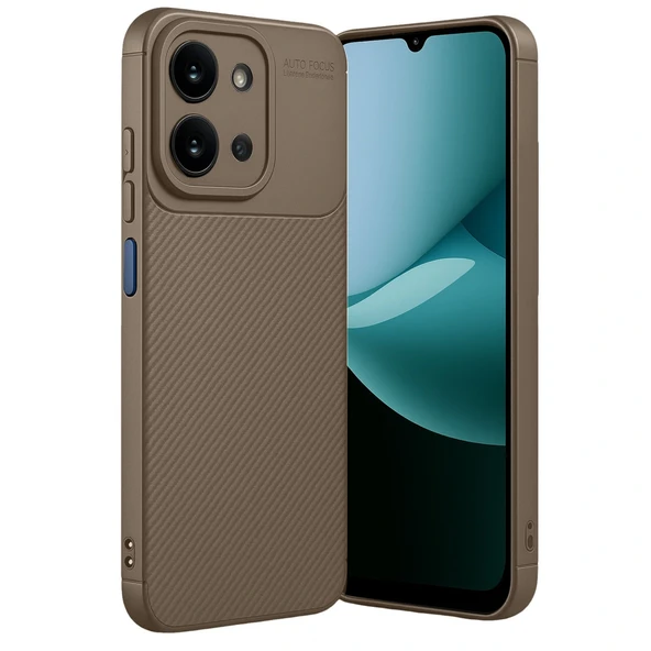 Xiaomi Redmi 15c 4g Auto Focus Karbon Kapak - Kahverengi ürün görseli 1