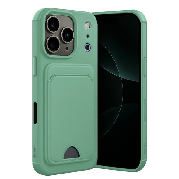 Apple İphone 17 Pro Kelvin Kartvizitli Silikon - Açık Yeşil ürün görseli 1