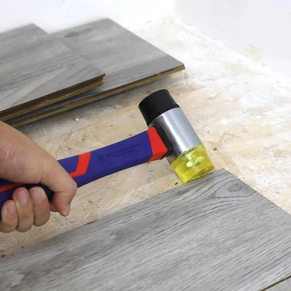 WORKPRO WP241036 40mm Fiberglas Saplı Çift Başlı Hassas Lastik Çekiç - Resim 4