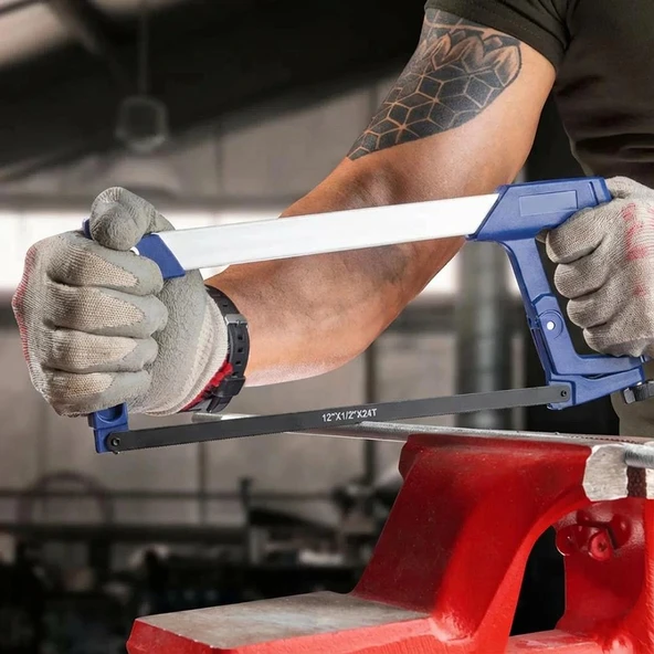 WORKPRO WP215022 300mm BI-METAL 24TPI Ağır Hizmet Tipi Alüminyum Gövde Demir Testeresi - Resim 6