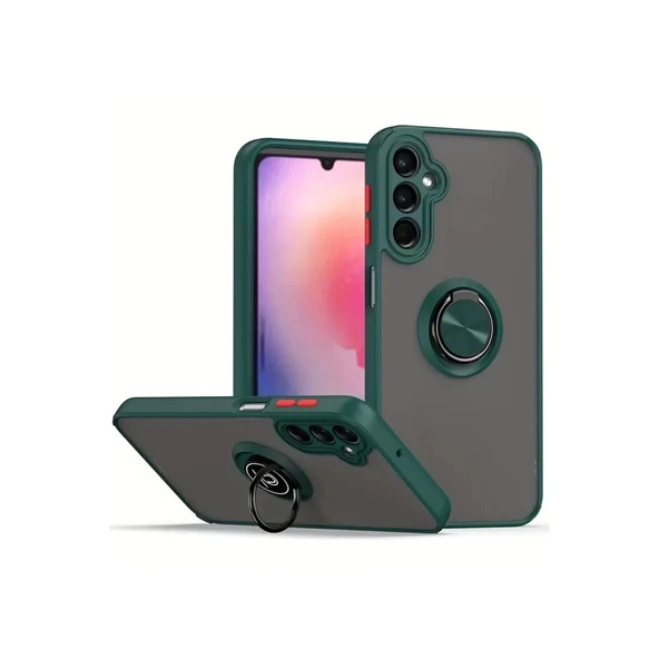 Samsung Galaxy A17 5g Montreal Yüzüklü Silikon Kapak - Yeşil ürün görseli 1