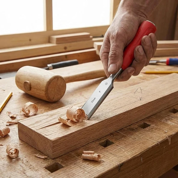 WORKPRO WP201300 12-19-25MM 3Lü Kısa Profesyonel İskarpela Seti - Resim 9