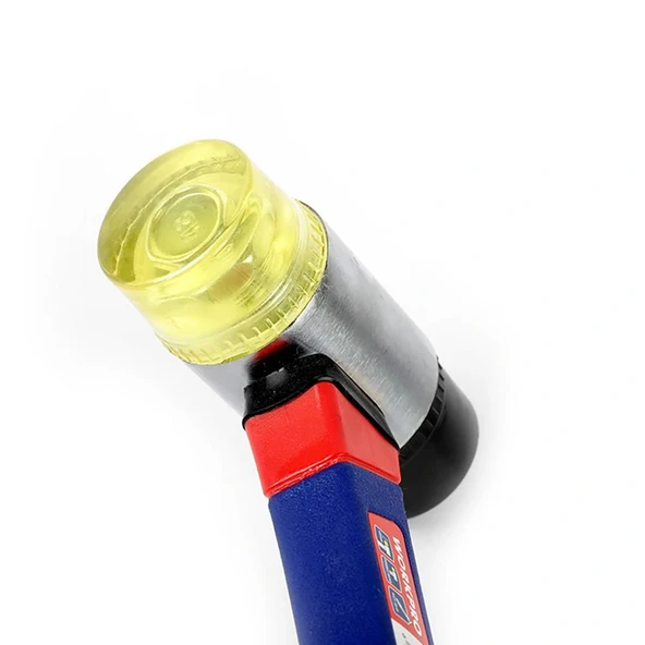 WORKPRO WP241036 40mm Fiberglas Saplı Çift Başlı Hassas Lastik Çekiç - Resim 3