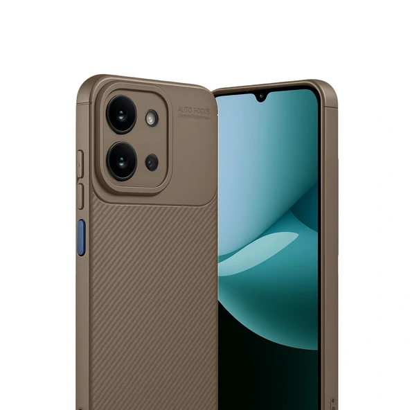 Xiaomi Redmi 15c 4g Auto Focus Karbon Kapak - Kahverengi - Resim 2